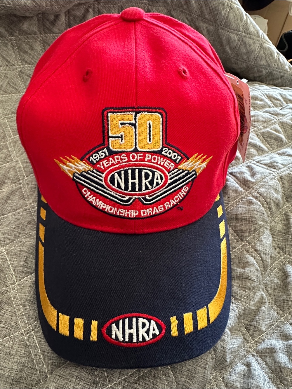 50 Years of Power Red & Navy Cap